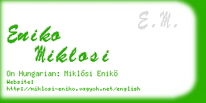 eniko miklosi business card